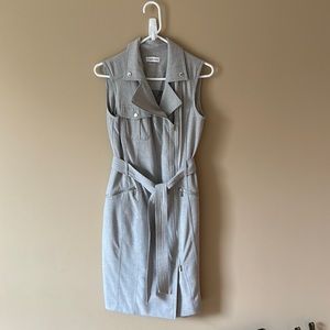 Calvin Klein Sleeveless Moto Blazer Dress